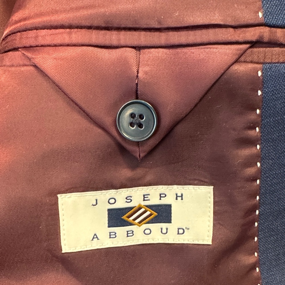 Joseph Abboud Dark Blue Blazer with Red Lining - Picture 2 of 4